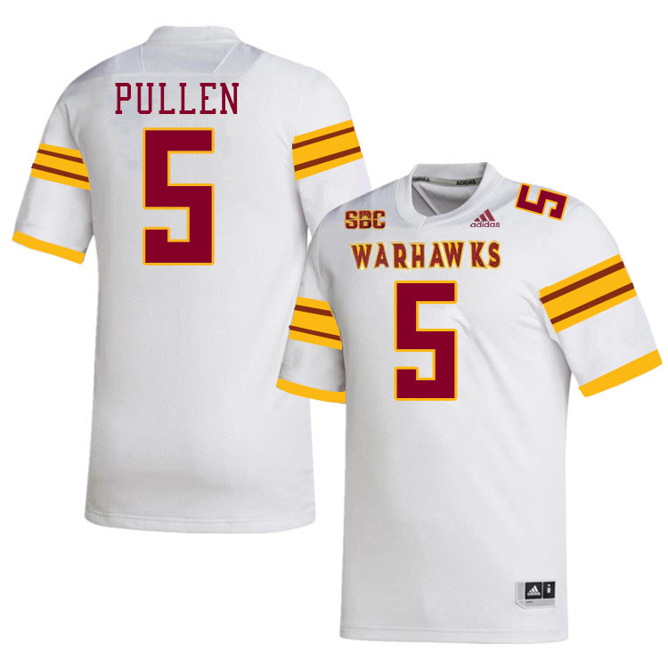 #5 Billy Pullen Louisiana-Monroe Warhawks College Football Jerseys Stitched-White